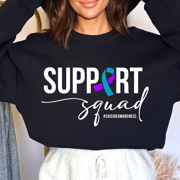 Support Squad Suicide Awareness Svg, Suicide Awareness Svg, Suicide Awareness Semicolon Ribbon Svg, Svg files for Cricut Silhouette, Svg Png