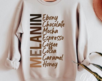 Melanin Svg, Many Shades of Brown Svg, Black History Svg, Ebony Chocolate Mocha Espresso Coffee Cocoa Caramel Honey Png Sublimation