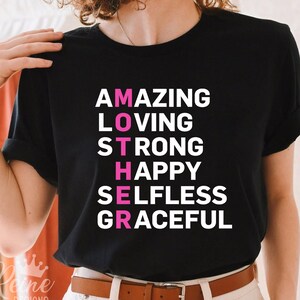 Fête des mères Svg, incroyable, aimant, fort, heureux, altruiste, gracieux, maman définition Svg, fichiers Svg coupés pour Cricut & Silhouette, Png