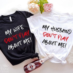 Mi marido - Mi esposa no juega conmigo Svg, Matrimonio Svg, Camisas a juego Svg, Pareja Svg, Divertido Svg, Cricut, Sublimación Png
