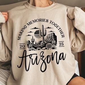Arizona Desert Cactus Svg, Arizona 2025 Svg, Making Memories Together Svg, Vintage Desert Clipart, Western Travel sublimatiebestand png