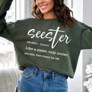 Seester Definition zwart, wie eine Schwester nur cooleres Zeichen, Seester Zeichen Shirt, beste Schwester Zeichen, lustiges Sprichwort geschnitten Datei, Cricut & Silhouette
