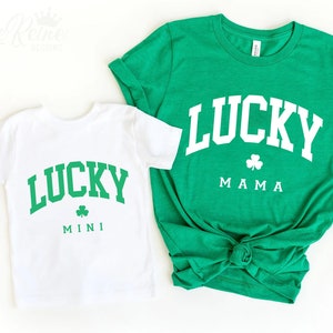 Lucky Mama Lucky Mini Svg, Mama y Mini Svg, Camisa a juego Svg, Svg de moda, Camisa del día de San Patricio Svg, Lucky Vibes Svg, Svg irlandés Png Eps
