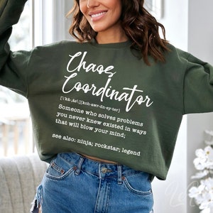 Chaos coordinateur définition Svg, appréciation du patron, maman cadeau Svg Png Eps, enseignant drôle, fichier de coupe Cricut, sublimation