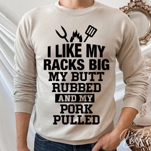 I Like My Racks Big My Butt Rubbed And My Pork Pulled SVG, Funny Barbecue, Butt Pork Quote, Dad, Silhouette, SVG Cut Files, Instant Download