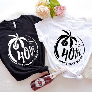 40e anniversaire d'équipage & 40e anniversaire Babe Svg, 50e anniversaire chemise Svg, plage anniversaire Svg Png Eps, fichier de coupe Cricut, sublimation