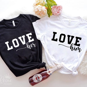 Liebe ihn und liebe ihr Paar Shirt, Liebhaber svg, Valentinstag, Cricut Dateien, SVG Png Eps