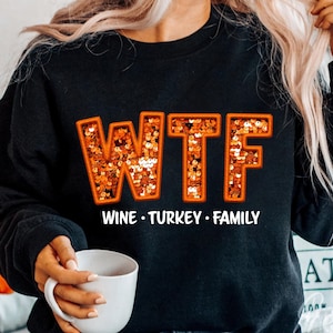 WTF Vinho Peru Família Png, Engraçado Ação de Graças Png, Outono Png, Reunião de Família Png, Ação de Graças Sequin Png, Sublimação Png