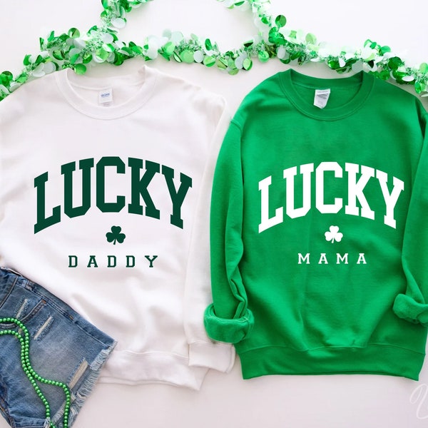 Lucky Daddy Lucky Mama Svg Files, St Patricks Day Svg, St Patricks Shirt, St Paddys Day Svg, Irish Svg, Funny St Patricks Day Svg, Png, Eps