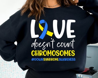 Kärlek räknas inte kromosomer Svg, Downs syndrom medvetenhetsdag Svg Png Eps, Cricut Cut-fil