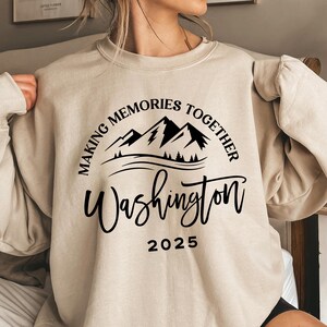 Washington 2025 Svg, bergen Svg, samen herinneringen maken PNG, Pacific Northwest Clipart, gezinsvakantie sublimatie, buitenavontuur