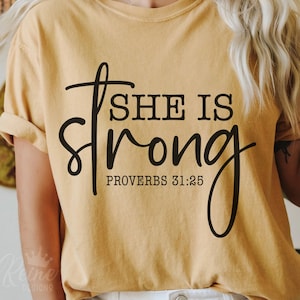 Ella es fuerte svg, Proverbios 31:25 svg, Religioso svg, Proverbios svg, Christian svg, clipart, png