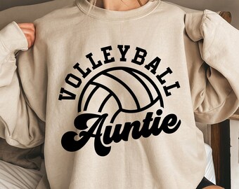 Volleyball Auntie Svg, Volleyball Aunt Svg, Vball Season Cut File, Sports Family Svg, Game Day Svg, Cricut, Silhouette, Svg Png Eps