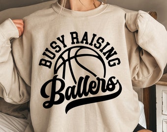 Busy Raising Ballers Svg Png, Basketball Svg, Basketball Mama Svg, Trendy Basketball Svg, Trendy Basketball Mom Svg, Trendy, Cricut