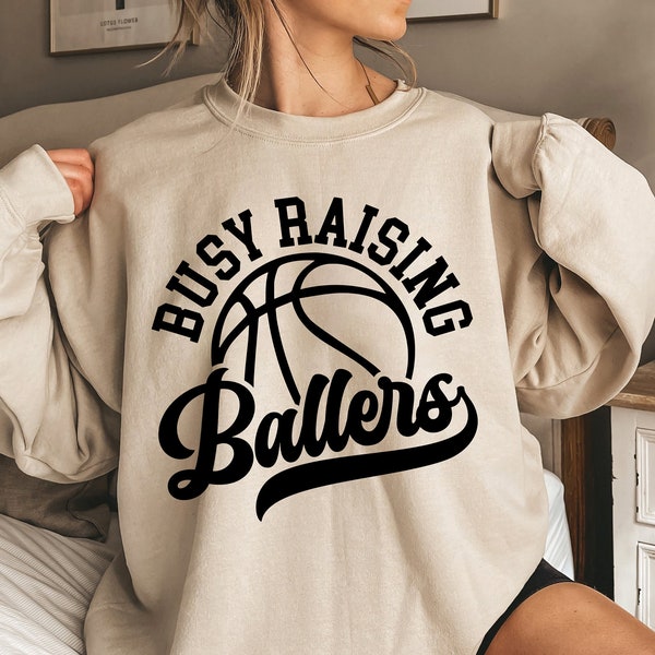 Busy Raising Ballers Svg Png, Basketball Svg, Basketball Mama Svg, Trendy Basketball Svg, Trendy Basketball Mom Svg, Trendy, Cricut