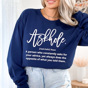 Askhole SVG, Définition SVG, Dicton drôle SVG, SVG sarcastique, Cricut Cut File, Sublimation, Png