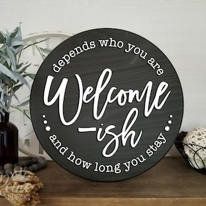 Svg de bienvenida, Svg de letrero de bienvenida, Svg de felpudo, Svg divertido, Svg de letrero de puerta, Diseño Svg redondo, Svg de letrero de porche, Cricut, Silueta