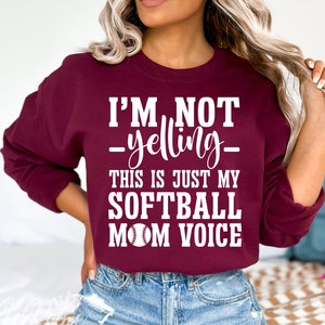 Ich schreie nicht das ist nur meine Softball Mutter Stimme svg, Softball Shirt svg, Softball geschnitten Datei, Sport svg, Spieltag, Cricut, Png Eps