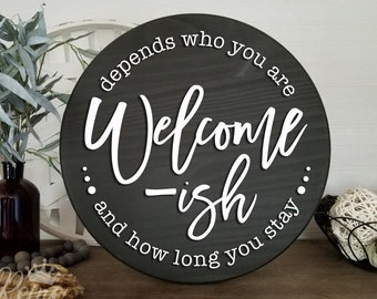 Welcome-ish Sign SVG: Funny Door Mat Design (Digital Download)