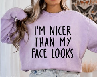 Sono più bello di quanto sembri la mia faccia Svg, File di taglio sarcastico, Divertente Svg Png Eps, Silhouette, Cricut