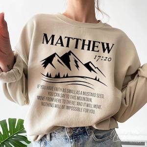 Matthew 17:20 Svg Png, mosterdzaad Faith Svg, Move Mountains Bijbel Svg, christelijke schrift Svg, berg Svg Cricut Svg sublimatie Png