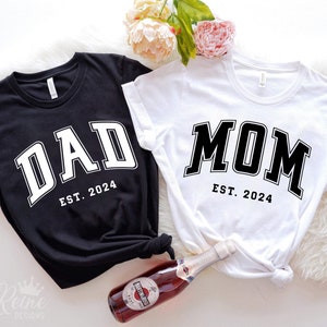 Pacote Svg Mom Dad Est 2024, New Mommy Svg, New Daddy Svg, Anúncio de Gravidez Svg, Mom to Be Svg, Mom Life Svg Png Eps, Cricut