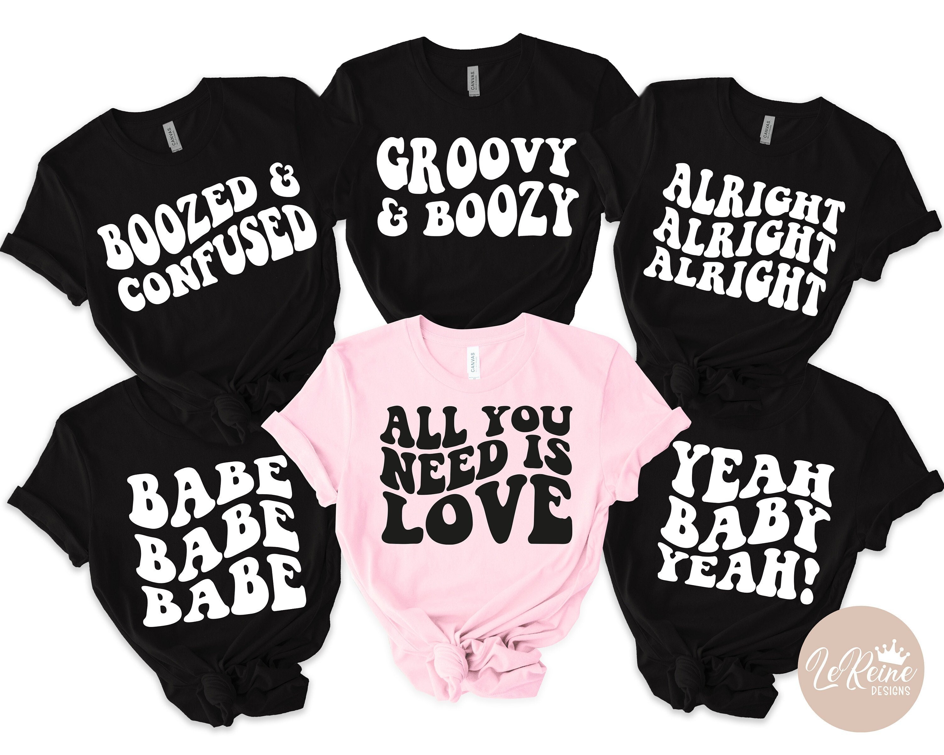 Bridal Party SVG Bundle, 6 Designs, Babe Svg, Alright Svg, Groovy and ...