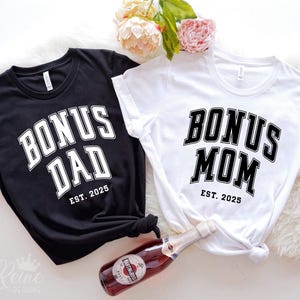 Bonus moeder Svg Bonus vader Svg Png, Est 2025 stiefouders bijpassende set, stiefmoeder vader Svg, Cricut paar bestanden, sublimatie png