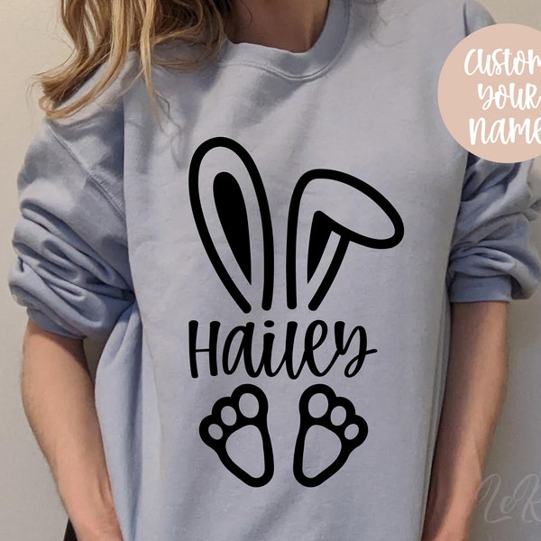 Bunny Name Frame SVG, Easter SVG, Bunny SVG, Digital Download for Cricut, Silhouette