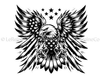 Águia com Bandeira Svg, Clipart Patriótico, Arte de Águia com Bandeira Americana, 4 de Julho Svg, Design de Sublimação, Arquivo Cricut, Águia Voadora Svg