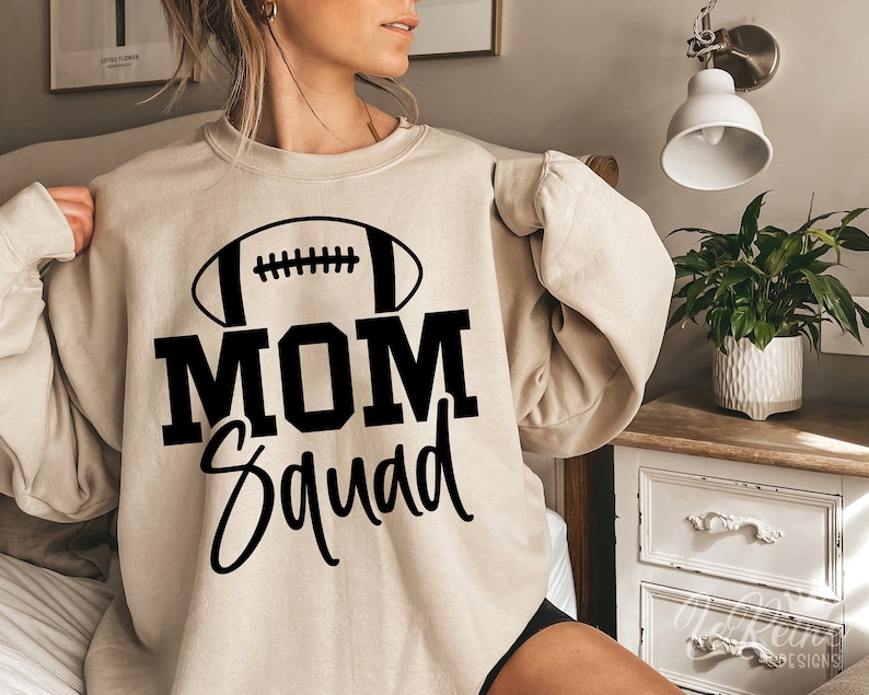 Football Mom Squad Svg, Football Mama Svg, Football Mom Shirt Svg, Game Day Svg, Cut File For Cricut and Silhouette, Svg Png Epss image 1