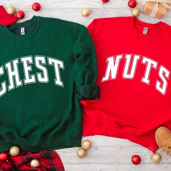 Chest Nuts Svg, Christmas Couple Shirts Svg, Funny Christmas Svg, Adult Christmas Svg, Couples Shirt Svg, Cricut, Svg Png Eps