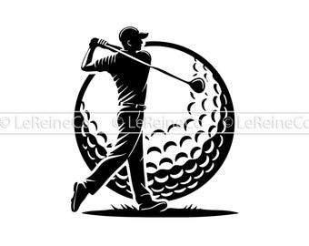 Golf Svg, Golfing Player Clipart, Golf Ball and Clubs Svg, Golfer Sublimation, Golf Shirt Cricut File, Golf Gift Svg, Sports Vector