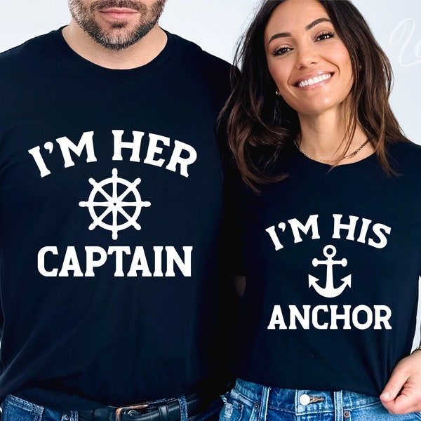 I'm Her Captain I'm His Anchor Svg, Matching Couples Svg, Nautical Sailing Cruise, Romantic Couple Svg, Husband Wife, His and Hers, Svg Png