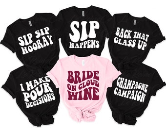 Wine Bachelorette Bundle SVG, Wine Theme Shirts Svg, Bride Svg, Bridal Party, Cricut, Silhouette, Wine Digital Cut File, Svg Eps Png