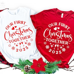 Unser erstes gemeinsames Weihnachten 2025 svg, Paar Weihnachts-Svg, passendes Paar svg, Weihnachtsgeschenk svg, Cricut Cut File, Sublimations Png