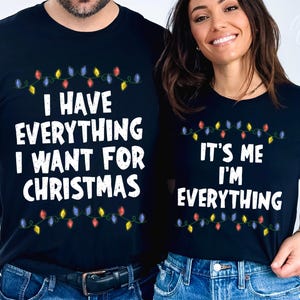 Tengo todo lo que quiero para Navidad y soy yo, soy todo Png, Pareja a juego Png, Pareja navideña Png, Navidad divertida Png, Sublimación