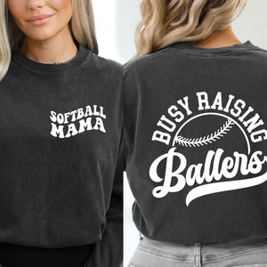 Pacote Softball Mama & Busy Raising Ballers, Softball Mama Svg, Trendy Softball Svg, Softball Mom Svg, Sports Mom Svg, Cricut, Sublimação