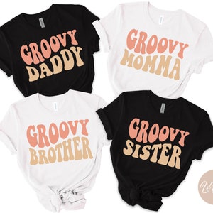Retro Groovy Birthday Family SVG, Trendy, Svg assorti, Retro Svg, Groovy Daddy Momma Brother Sister, vintage Family Svg Png Eps, Cricut