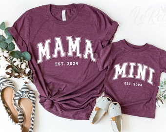 Mama Mini Est 2024 Svg, Mama Mini Svg, Mom Matching Shirt Svg Png, Mom and Me, Mom and Baby, Mothers Day Svg, Svg For Cricut, Svg Png Eps
