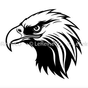 Eagle Head Clipart, Eagle Vector Silhouette, Eagle Cut File, Eagle Design, Eagle Printable, Eagle Face Svg Png Eps, Vector Images
