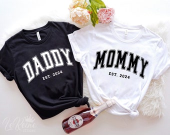 Mommy Daddy Est. 2024 Bundle, New Mommy New Daddy Svg, Pregnancy Announcement Svg, Cricut Cut File Silhouette, Svg Png Eps