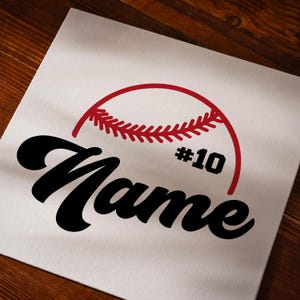 Custom Baseball Name Svg, Baseball, Softball, T-ball, Baseball Shirt ...