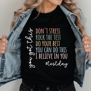 Test Day Motivation SVG, Lehrer Ermutigung Png, Rock The Test Cricut SVG, Klassenzimmer Positiv Sublimation, Sie haben dieses Design
