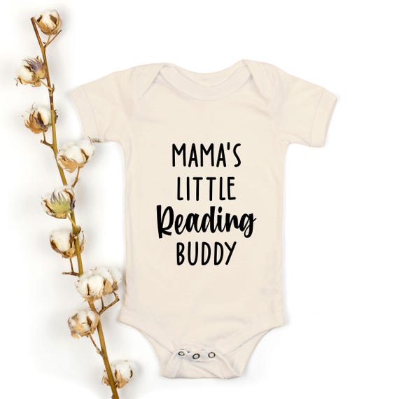 Mama’s Little Reading Buddy Svg Png – Cute Book Lover Baby Bodysuit Design for Cricut, Sublimation Baby Gift for Bookish Moms
