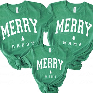 Merry Mama Mini Daddy Bundle, Noël chemise assortie Svg, Noël famille Svg, maman et moi Svg, papa et moi Svg, fichier de coupe Cricut