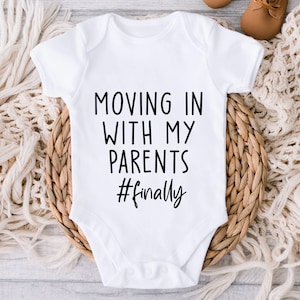 Moving in With My Parents Svg, NICU Svg, Bodysuit Onesie Svg, Baby Coming Home Svg, Baby Onesies Gift for Boys & Girls, Cricut Cut File, Png
