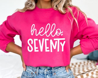 Hello Seventy Svg, 70th Birthday Svg, Birthday Shirt Svg, Happy Birthday Svg, 70 Birthday Svg, 70th Svg, Svg files for Cricut, Svg Png Eps