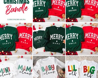 Christmas SVG Bundle, Merry Christmas Svg, Christmas Crew Svg, Winter Svg, Holiday Svg, Xmas Svg, Family Christmas Svg, Sublimation Png
