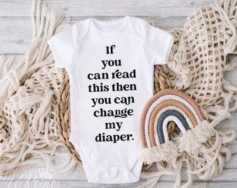 If You Can Read This Baby Onesie SVG, Funny Baby Shower Gift (Digital Download)
